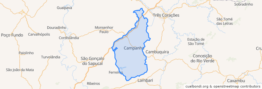 Mapa de ubicacion de Campanha.