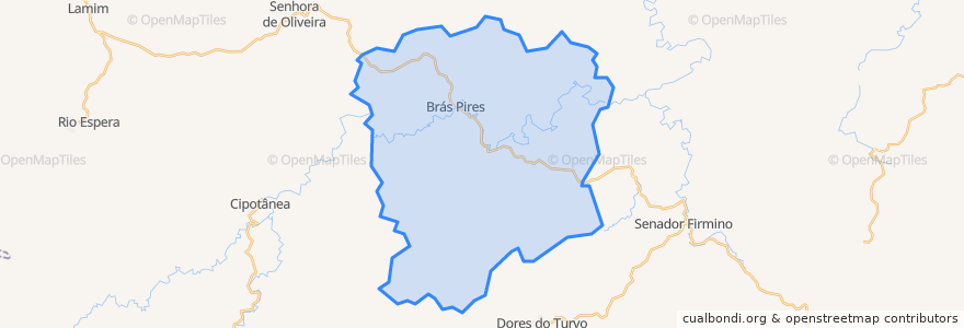 Mapa de ubicacion de Brás Pires.