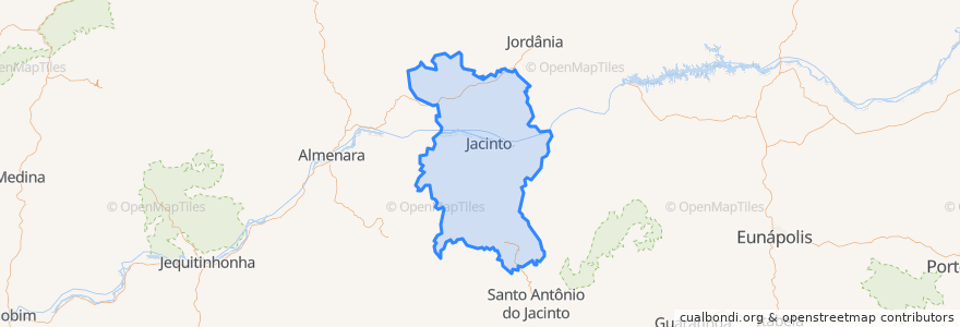 Mapa de ubicacion de Jacinto.