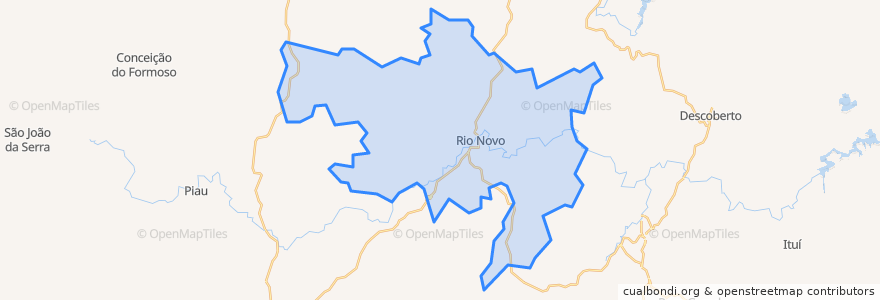 Mapa de ubicacion de Rio Novo.