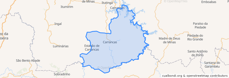 Mapa de ubicacion de Carrancas.