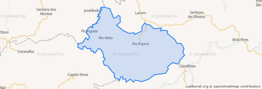 Mapa de ubicacion de Rio Espera.