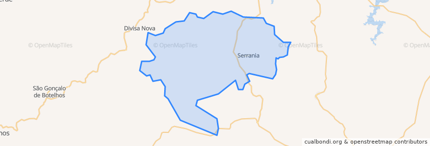 Mapa de ubicacion de Serrania.