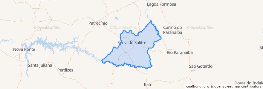 Mapa de ubicacion de Serra do Salitre.