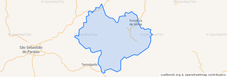 Mapa de ubicacion de Fortaleza de Minas.