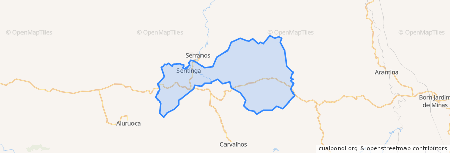 Mapa de ubicacion de Seritinga.