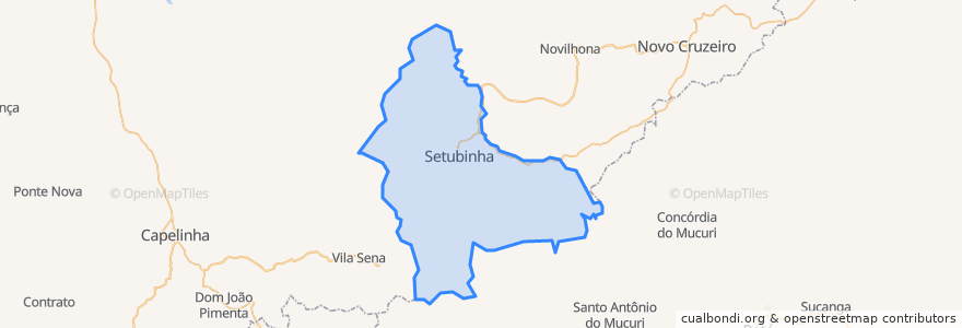 Mapa de ubicacion de Setubinha.