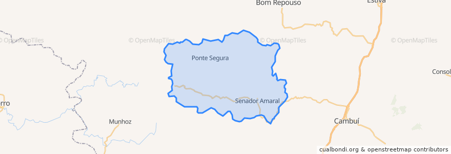 Mapa de ubicacion de Senador Amaral.