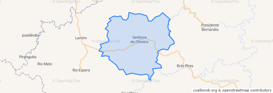 Mapa de ubicacion de Senhora de Oliveira.