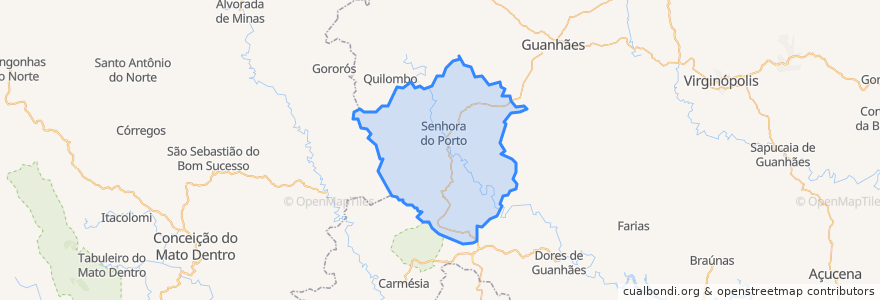 Mapa de ubicacion de Senhora do Porto.