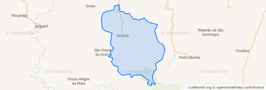 Mapa de ubicacion de Sericita.