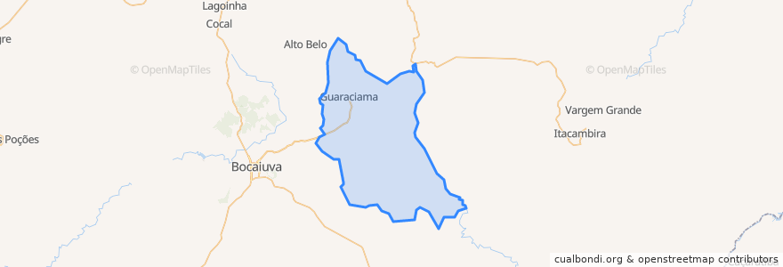 Mapa de ubicacion de Guaraciama.