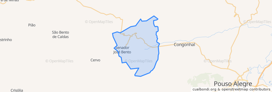 Mapa de ubicacion de Senador José Bento.