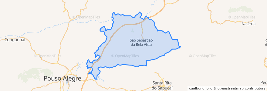 Mapa de ubicacion de São Sebastião da Bela Vista.