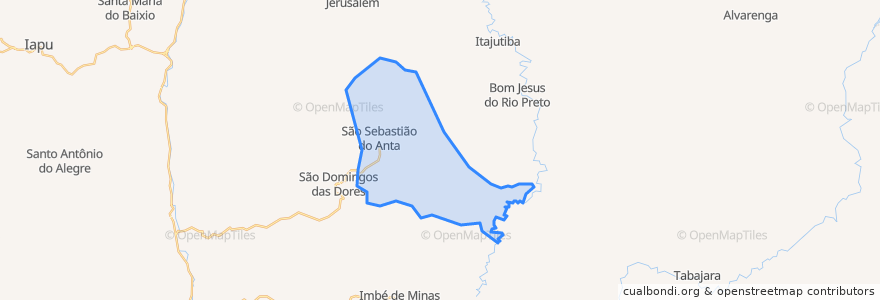 Mapa de ubicacion de São Sebastião do Anta.