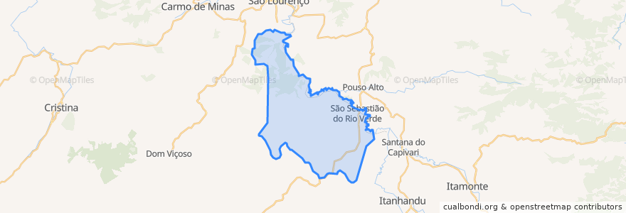 Mapa de ubicacion de São Sebastião do Rio Verde.