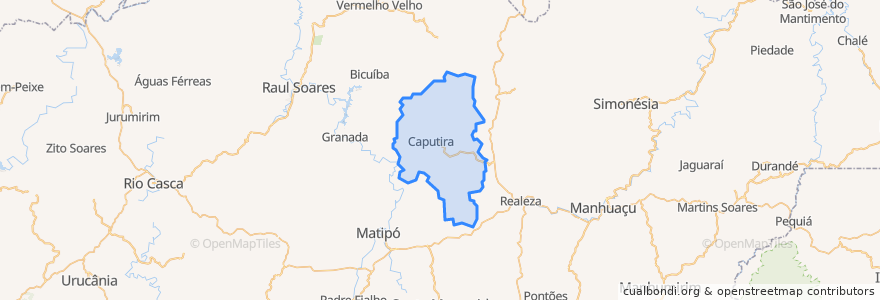 Mapa de ubicacion de Caputira.