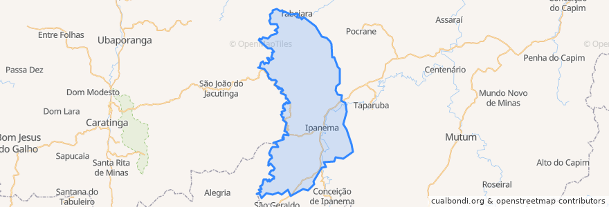 Mapa de ubicacion de Ipanema.