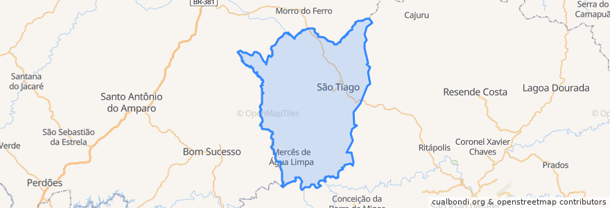 Mapa de ubicacion de São Tiago.