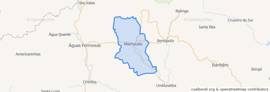 Mapa de ubicacion de Machacalis.