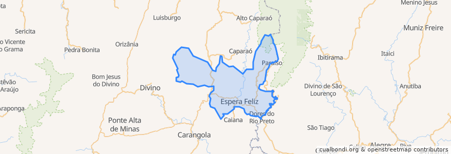 Mapa de ubicacion de Espera Feliz.