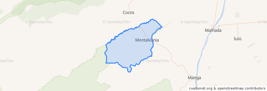 Mapa de ubicacion de Montalvânia.