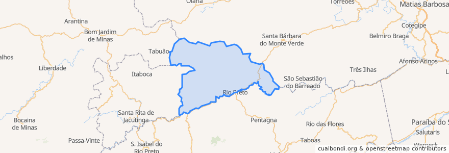 Mapa de ubicacion de Rio Preto.