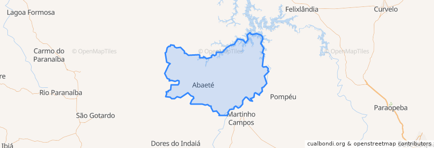 Mapa de ubicacion de Abaeté.