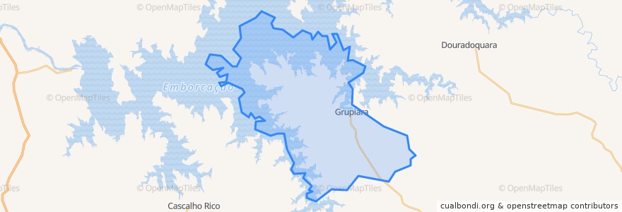 Mapa de ubicacion de Grupiara.