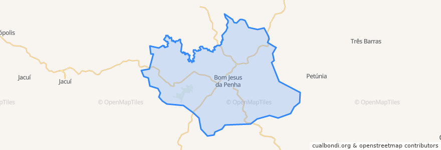 Mapa de ubicacion de Bom Jesus da Penha.