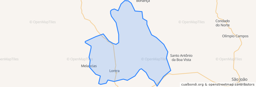 Mapa de ubicacion de Lontra.