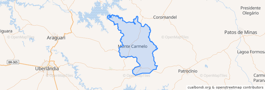 Mapa de ubicacion de Monte Carmelo.