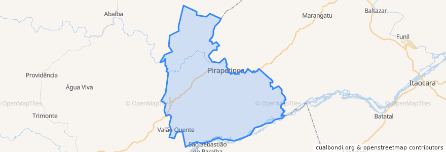 Mapa de ubicacion de Pirapetinga.