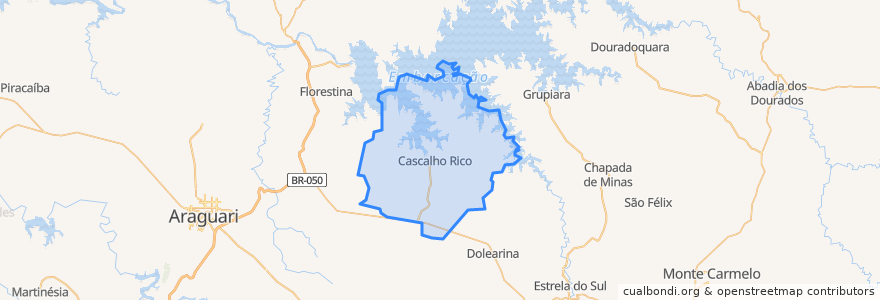 Mapa de ubicacion de Cascalho Rico.