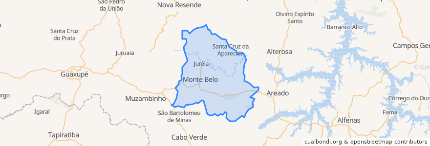 Mapa de ubicacion de Monte Belo.