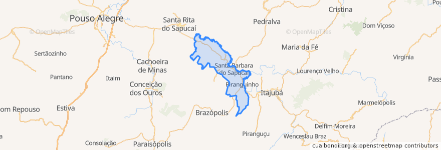 Mapa de ubicacion de Piranguinho.