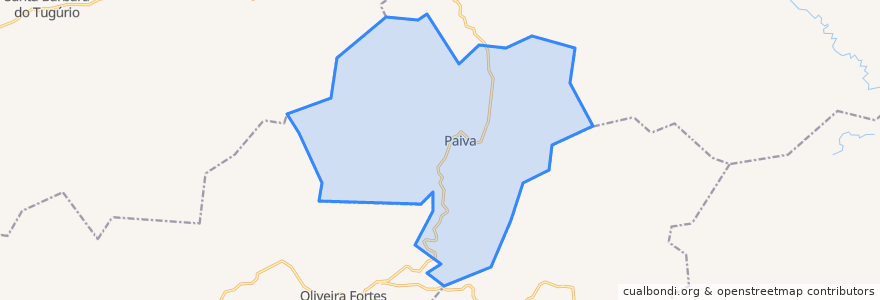 Mapa de ubicacion de Paiva.