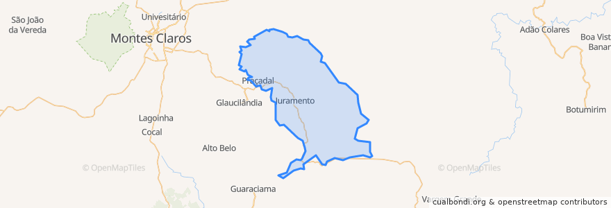 Mapa de ubicacion de Juramento.