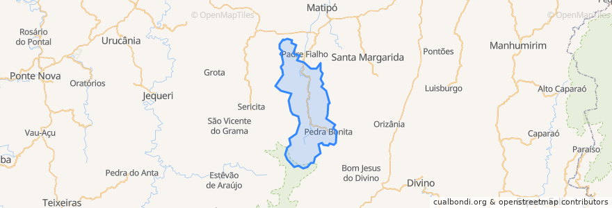 Mapa de ubicacion de Pedra Bonita.