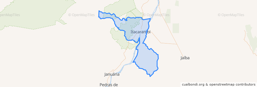 Mapa de ubicacion de Itacarambi.