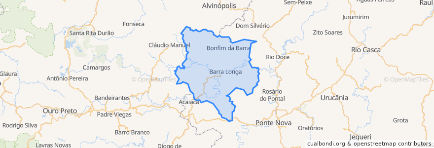 Mapa de ubicacion de Barra Longa.