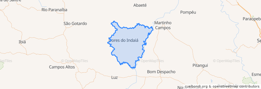 Mapa de ubicacion de Dores do Indaiá.