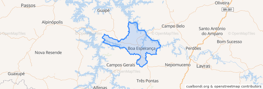 Mapa de ubicacion de Boa Esperança.