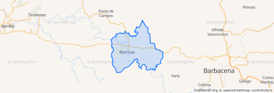 Mapa de ubicacion de Barroso.