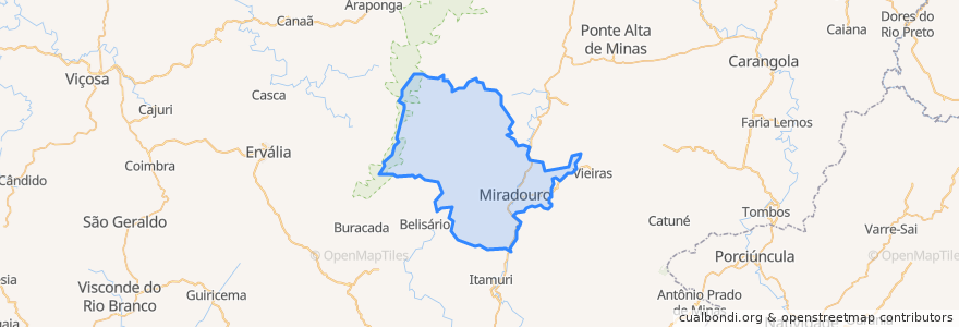 Mapa de ubicacion de Miradouro.