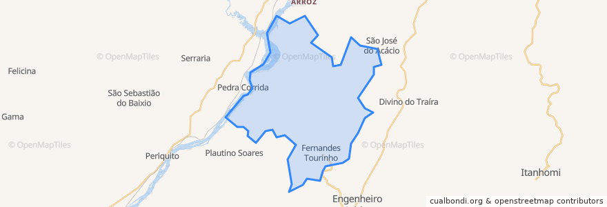 Mapa de ubicacion de Fernandes Tourinho.