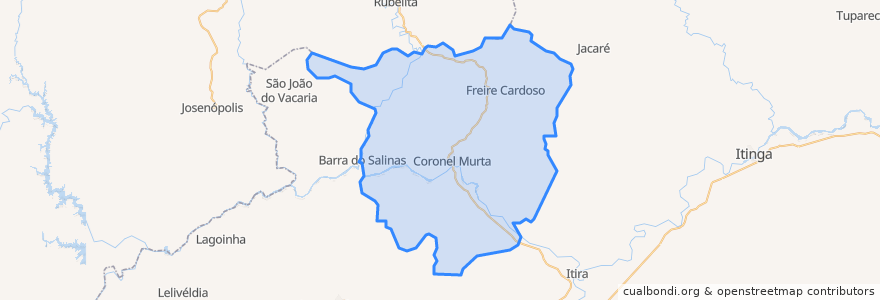 Mapa de ubicacion de Coronel Murta.