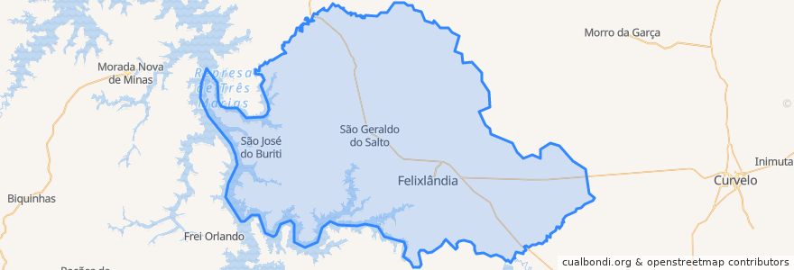 Mapa de ubicacion de Felixlândia.