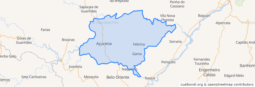 Mapa de ubicacion de Açucena.