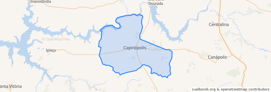 Mapa de ubicacion de Capinópolis.